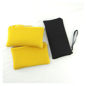 Neoprene Perforated Clutch Makeup Bag Cosmetic Pencil Pouch Case