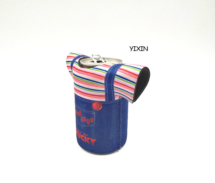 T Shirt shaped Custom Sublimation Collapsible Neoprene Can Cooler Beer Sleeve Stubby Beer Can Holder