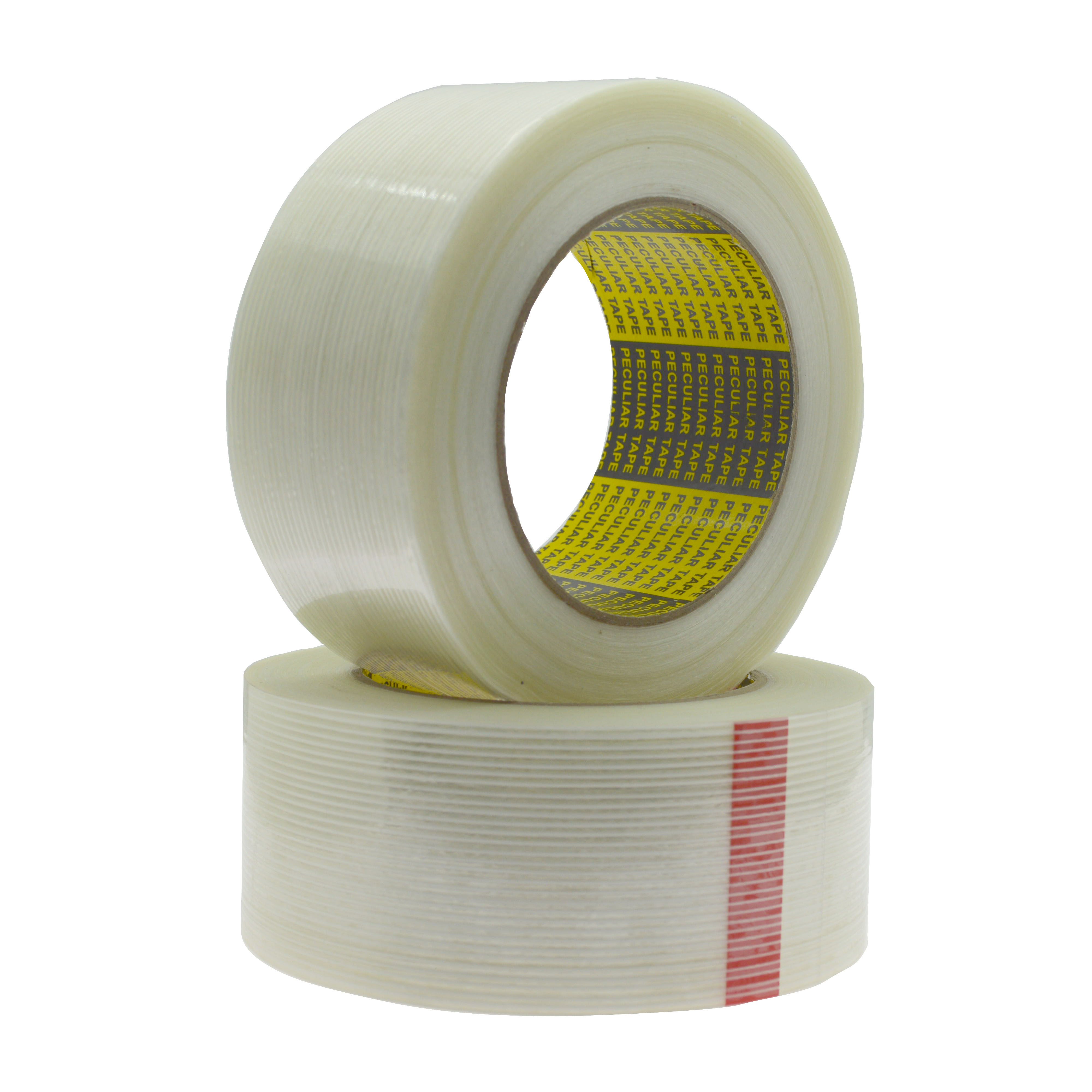 Solvent glue Custom Printed Transparent Heavy Duty Fiberglass Reinforced Unidirectional Filament Tape