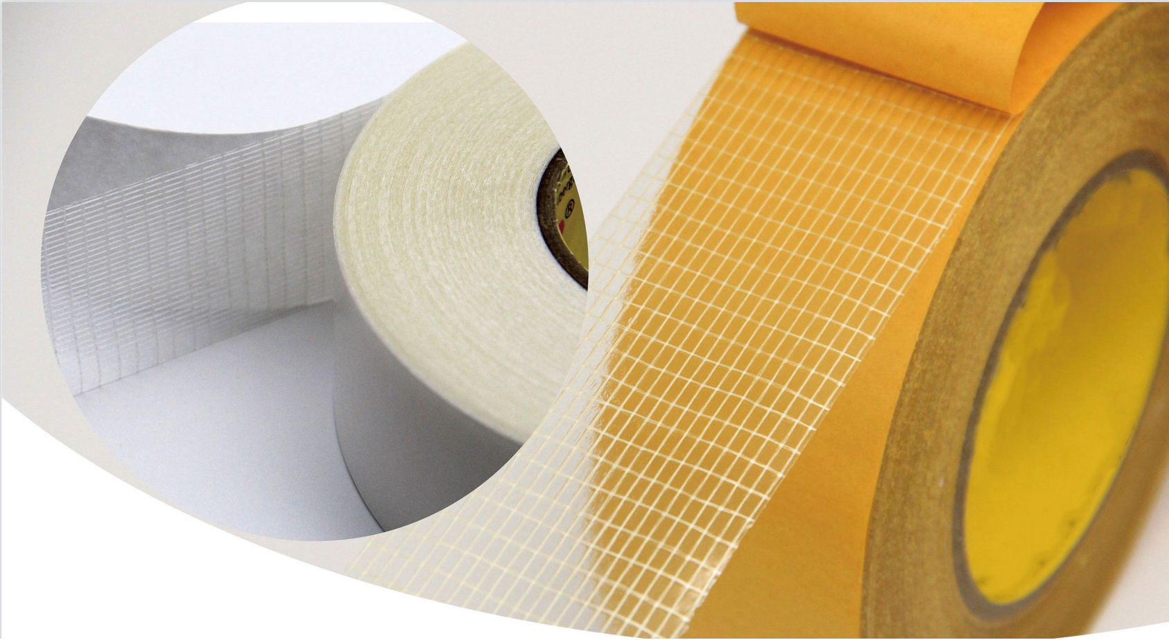 Heavy Duty Reinforced Bi-directional Double Sided Adhesive Cross Filament Tape For Foam Sealing Strip