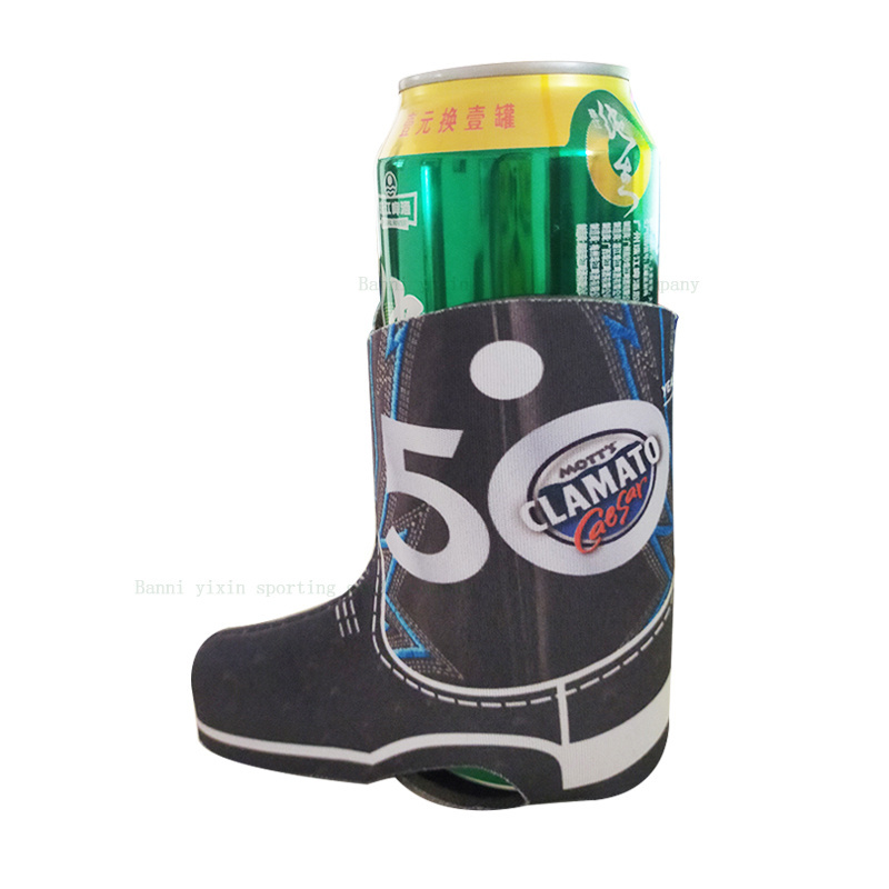 Custom Boot Shape Can Coolie Coozies Custom Neoprene Cooler Sleeve Holder Beer Bottle Koozies