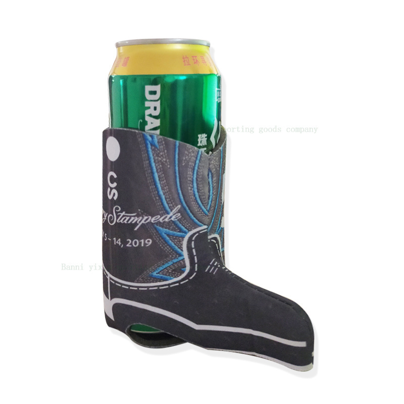 Custom Boot Shape Can Coolie Coozies Custom Neoprene Cooler Sleeve Holder Beer Bottle Koozies