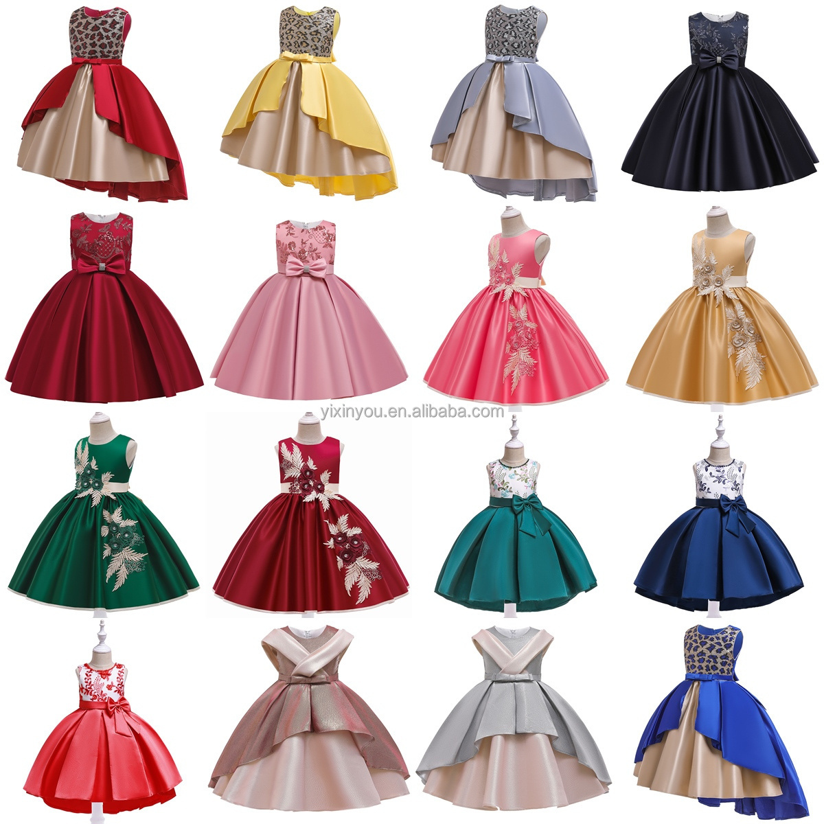 Hot sale Baby Girls Princess Lace Dress Clothes Tulle Lace Infant Party Birthday Ball Gown Dresses For Children's Clothing