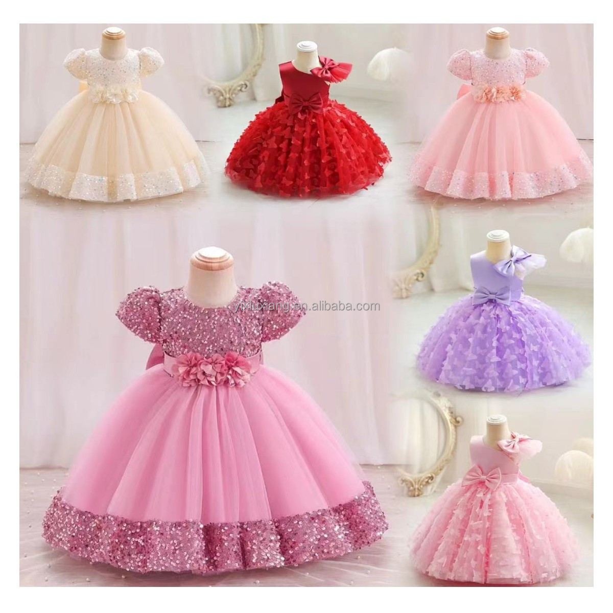 2024 summer Europe and the United States explosive children's first year dress girl princess dress dress