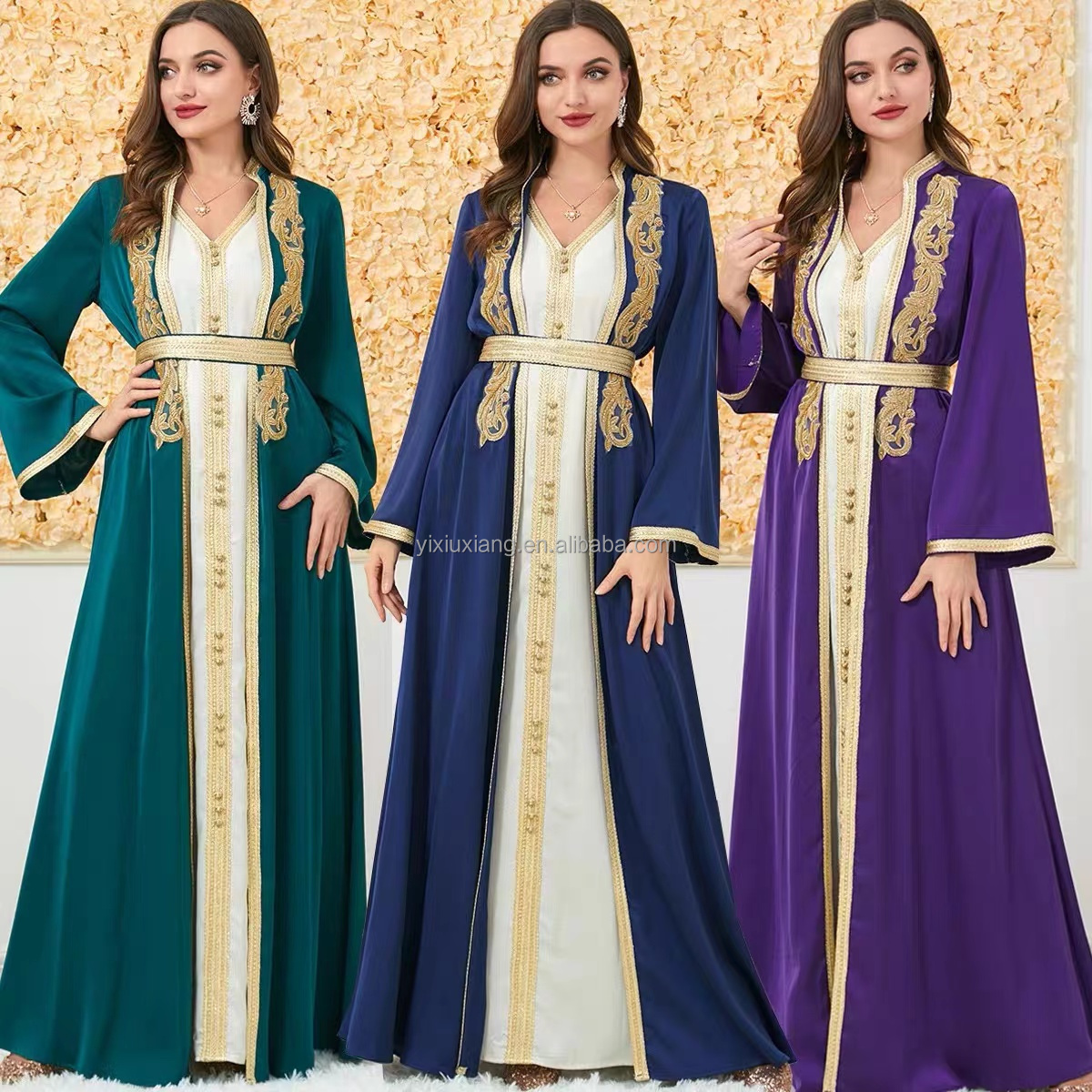 Wholesale Muslim Abaya Women's long dress Islamic Dubai Cardigan Abaya Plain African Turkish abaya Southeast Asian clothing