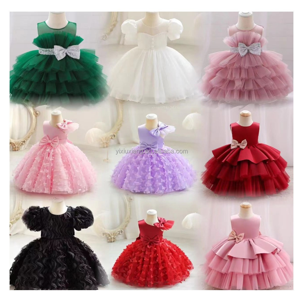 2024 summer Europe and the United States explosive children's first year dress girl princess dress dress