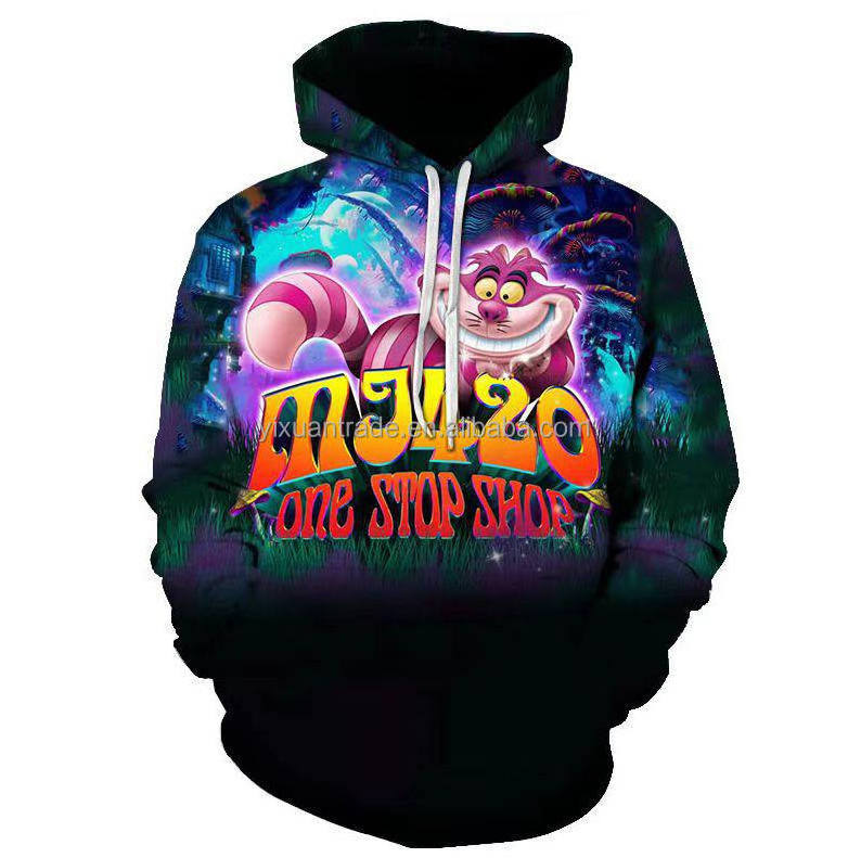 Low Moq Products Sublimation Polyester Hoodies Custom 3D Printed Blank Pullover Sweatshirt Hoodies For Men