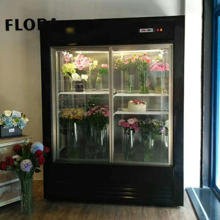 Commercial 4 Glass Door Display Refrigerator for Flower Shop