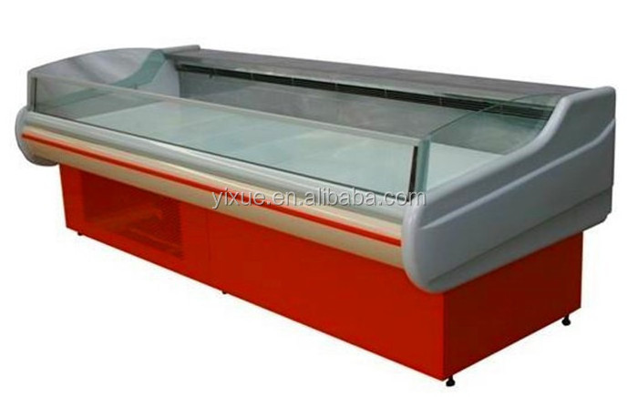 guangzhou factory 2m meat display chiller with panasonic compressor / 5ft chicken display cooler for supermarket and butchery