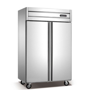 1000L Stainless Steel 2 Doors Deep Freezer Commercial Freezer