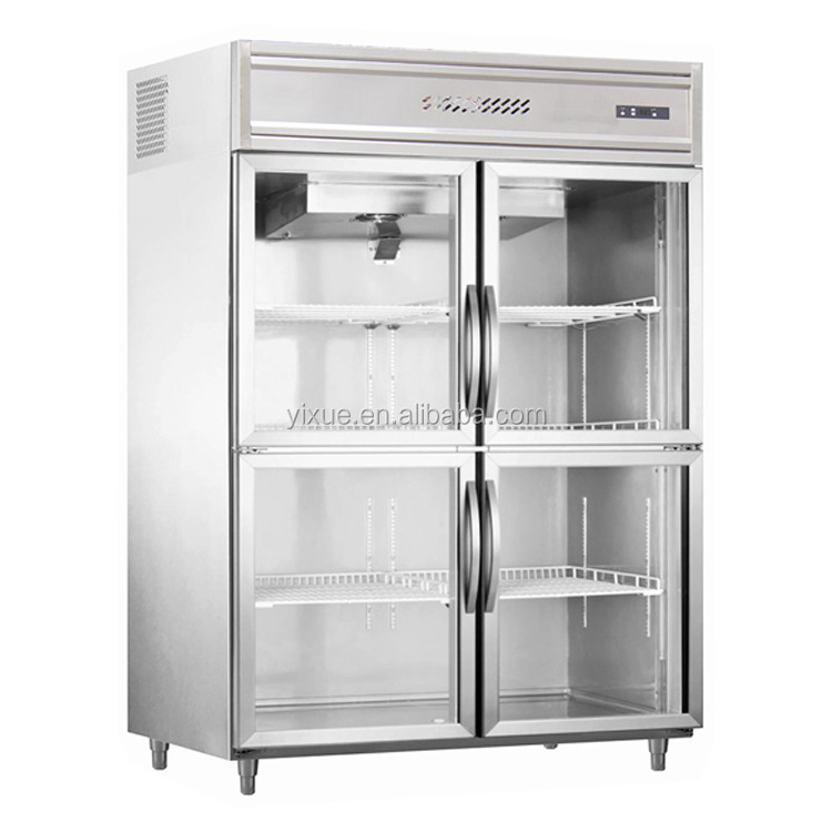 1000L Stainless Steel 2 Doors Deep Freezer Commercial Freezer