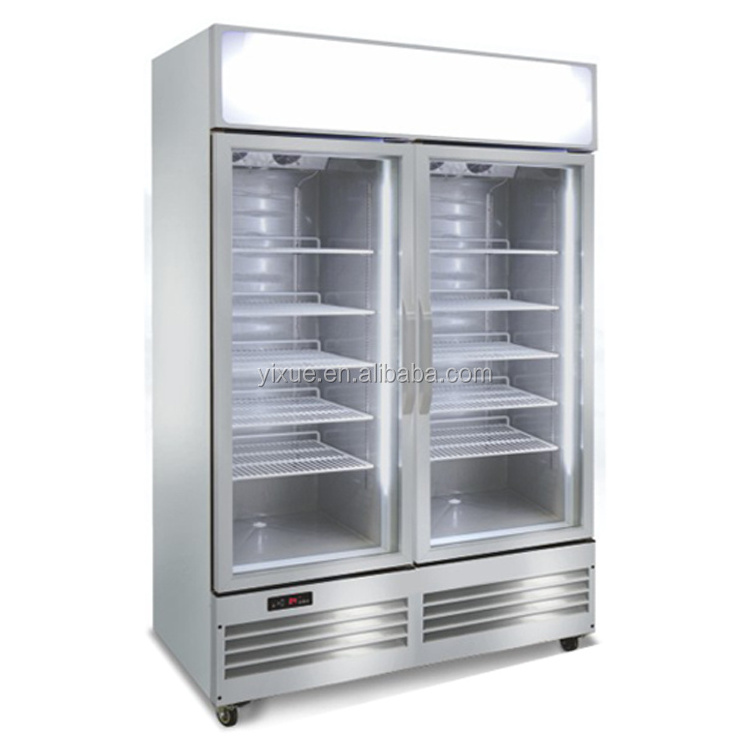 1000L Stainless Steel 2 Doors Deep Freezer Commercial Freezer