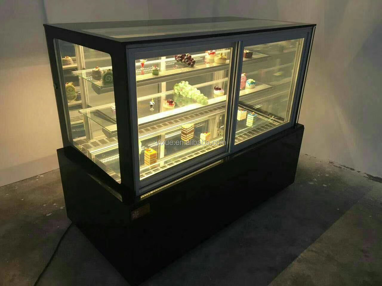 1.5m(5ft) high quality refrigerated cake display cases/bread bakery display /cake display counter