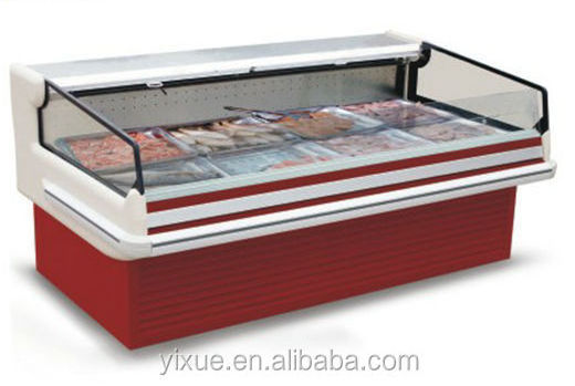 guangzhou factory 2m meat display chiller with panasonic compressor / 5ft chicken display cooler for supermarket and butchery