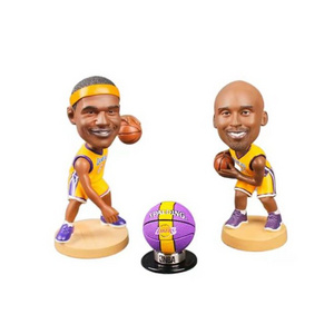 3D Basketball Star Resin Bobble Head Dolls Home Decoration Hot Sale Custom European Europe Folk Art YX Sports Sports Statue