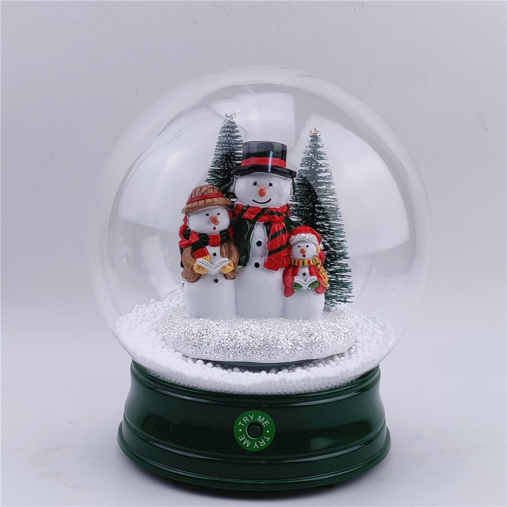 Good Quality and of Lantern Custom Photo Water Globe Snow Resin Europe Folk Art Christmas Music YX Holiday Decoration & Gift