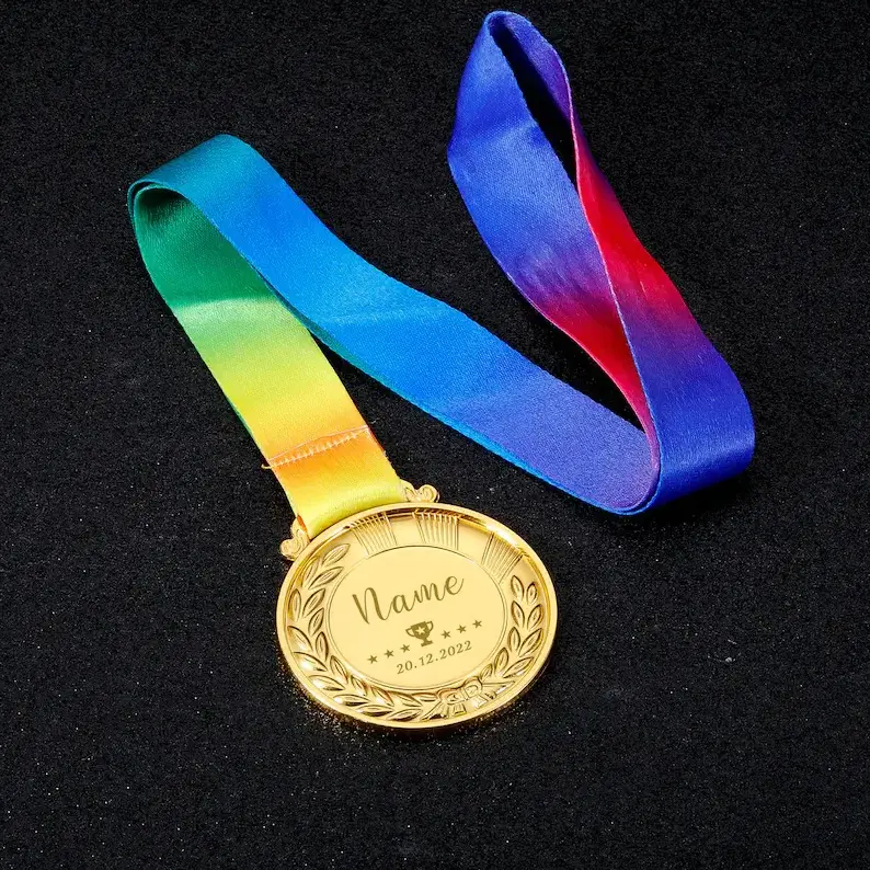 Custom Powerlifting Weightlifting Metal Medals Basketball 1st Place Personal PVC Crystal Medal champion league Brass Sport Medal