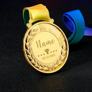 Custom Powerlifting Weightlifting Metal Medals Basketball 1st Place Personal PVC Crystal Medal champion league Brass Sport Medal