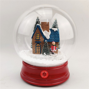 Good Quality and of Lantern Custom Photo Water Globe Snow Resin Europe Folk Art Christmas Music YX Holiday Decoration & Gift