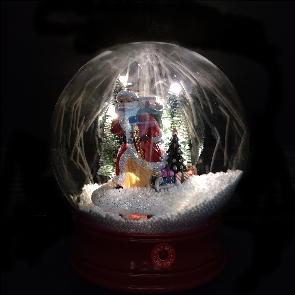 Good Quality and of Lantern Custom Photo Water Globe Snow Resin Europe Folk Art Christmas Music YX Holiday Decoration & Gift