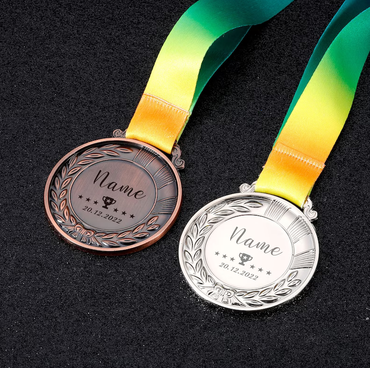 Custom Powerlifting Weightlifting Metal Medals Basketball 1st Place Personal PVC Crystal Medal champion league Brass Sport Medal