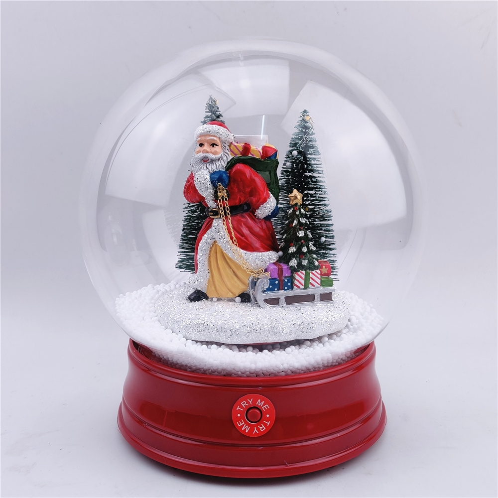 Good Quality and of Lantern Custom Photo Water Globe Snow Resin Europe Folk Art Christmas Music YX Holiday Decoration & Gift