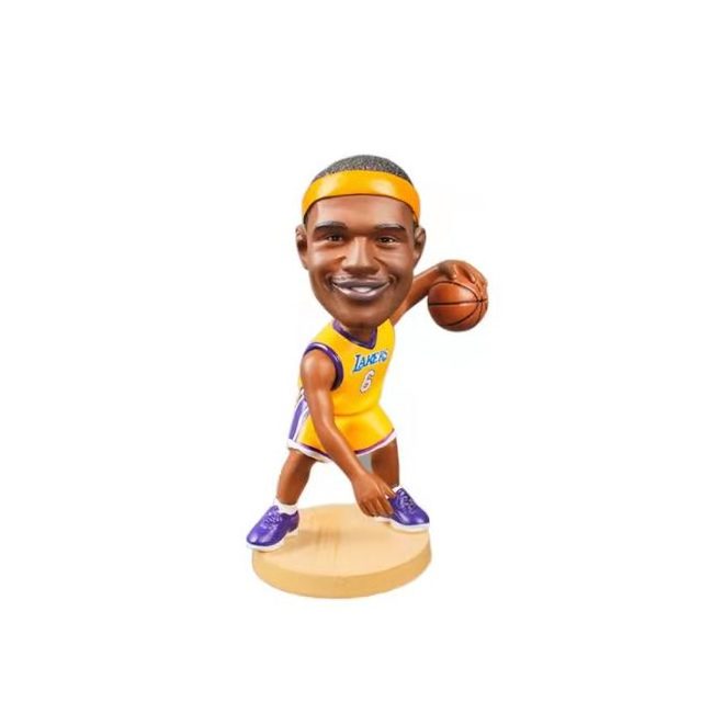 3D Basketball Star Resin Bobble Head Dolls Home Decoration Hot Sale Custom European Europe Folk Art YX Sports Sports Statue