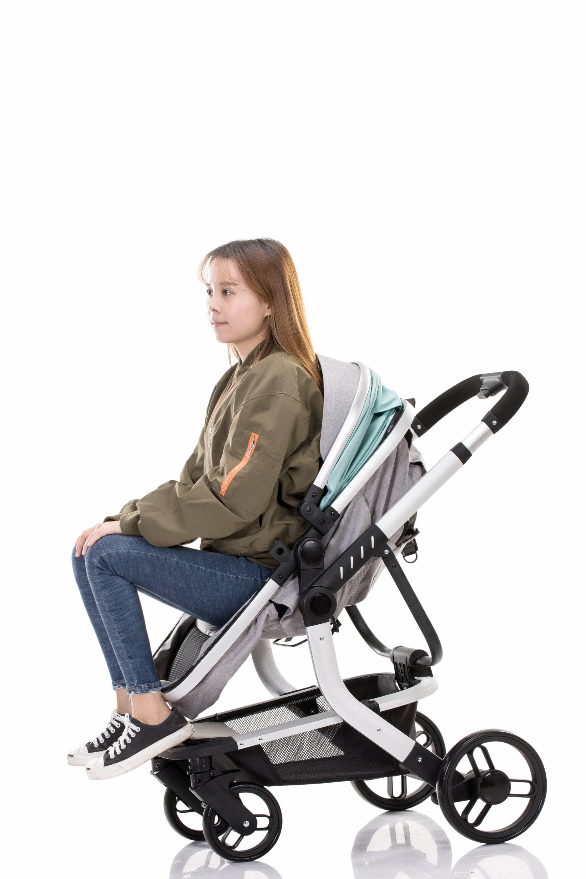 EN1888 wholesale baby stroller 3 in 1/good quality cheap baby pram/China new design black luxury baby carriage for sale