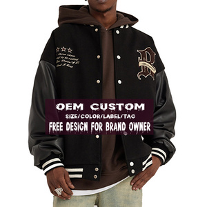 College Basketball Jacket School Uniform Custom Men Chenille Patch Varsity Jacket Leather Sleeve with Logo