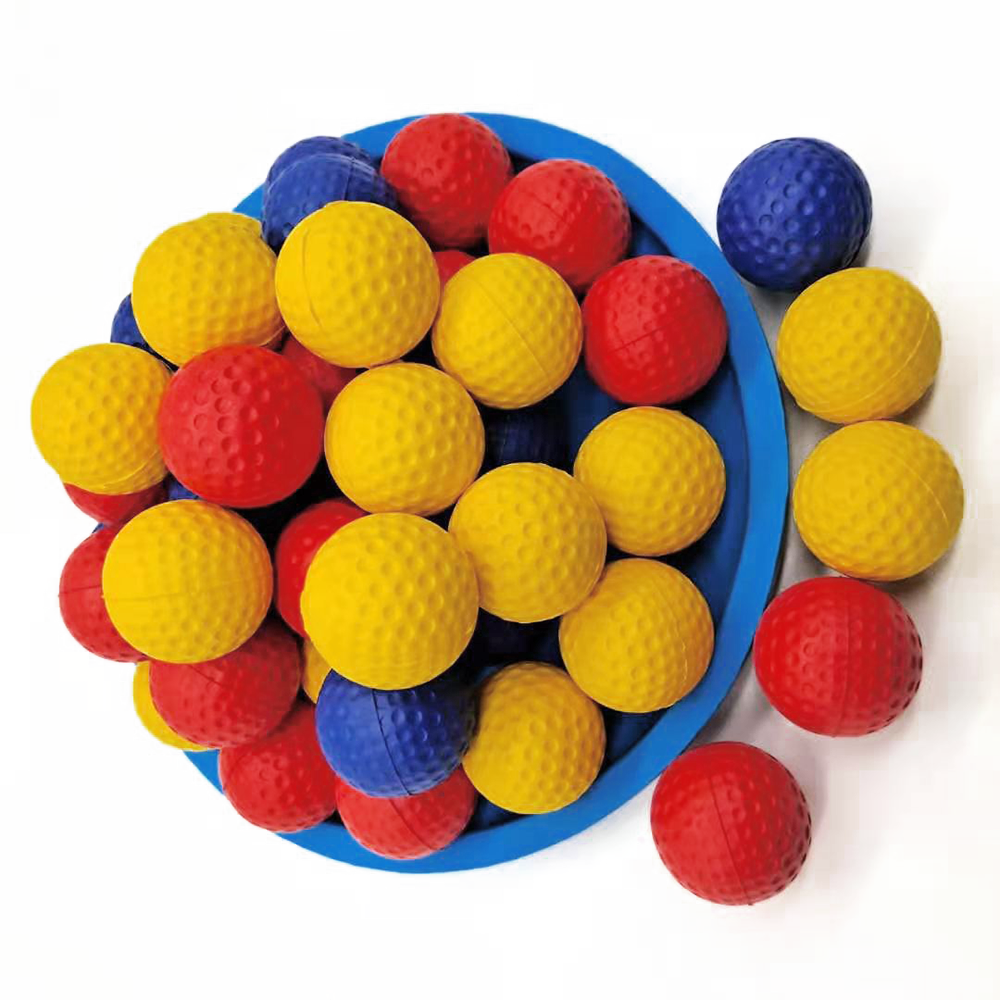 Wholesale PU Foam Little Ball Pit Toy Soft Rubber Sponge Ball Factory Customized Training Practice Mini Golf Sponge Ball