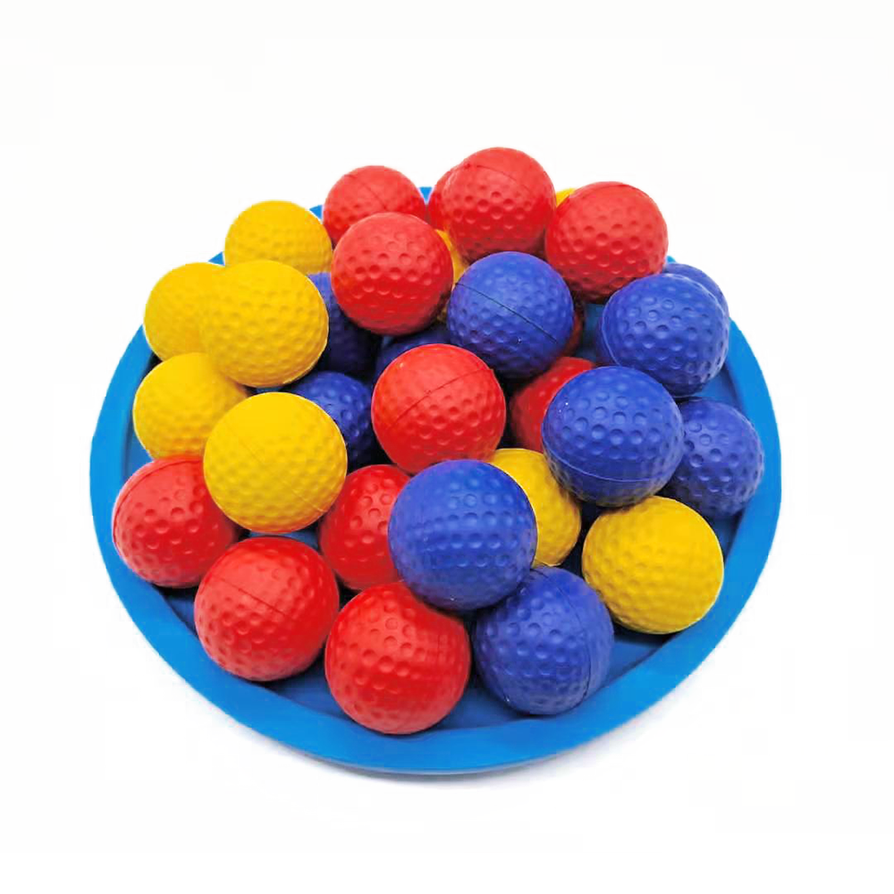 Wholesale PU Foam Little Ball Pit Toy Soft Rubber Sponge Ball Factory Customized Training Practice Mini Golf Sponge Ball