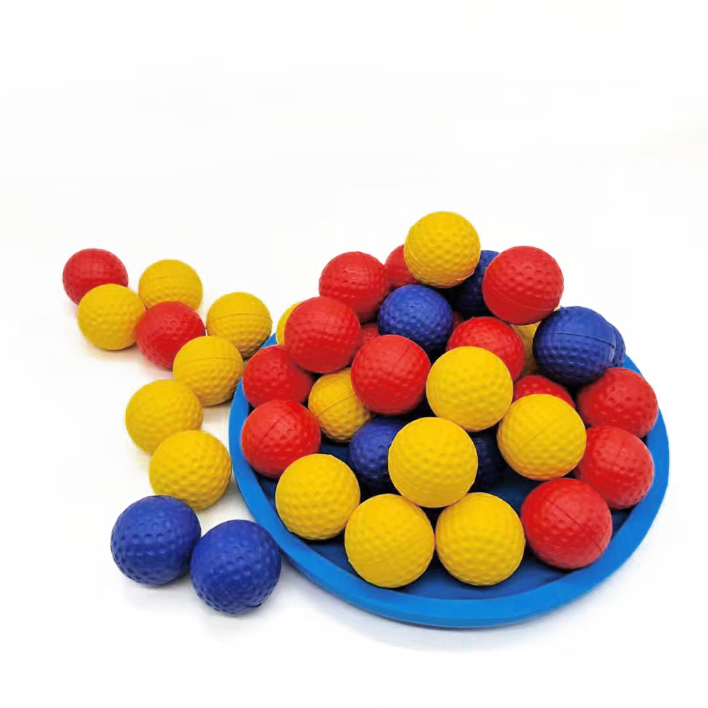 Wholesale PU Foam Little Ball Pit Toy Soft Rubber Sponge Ball Factory Customized Training Practice Mini Golf Sponge Ball