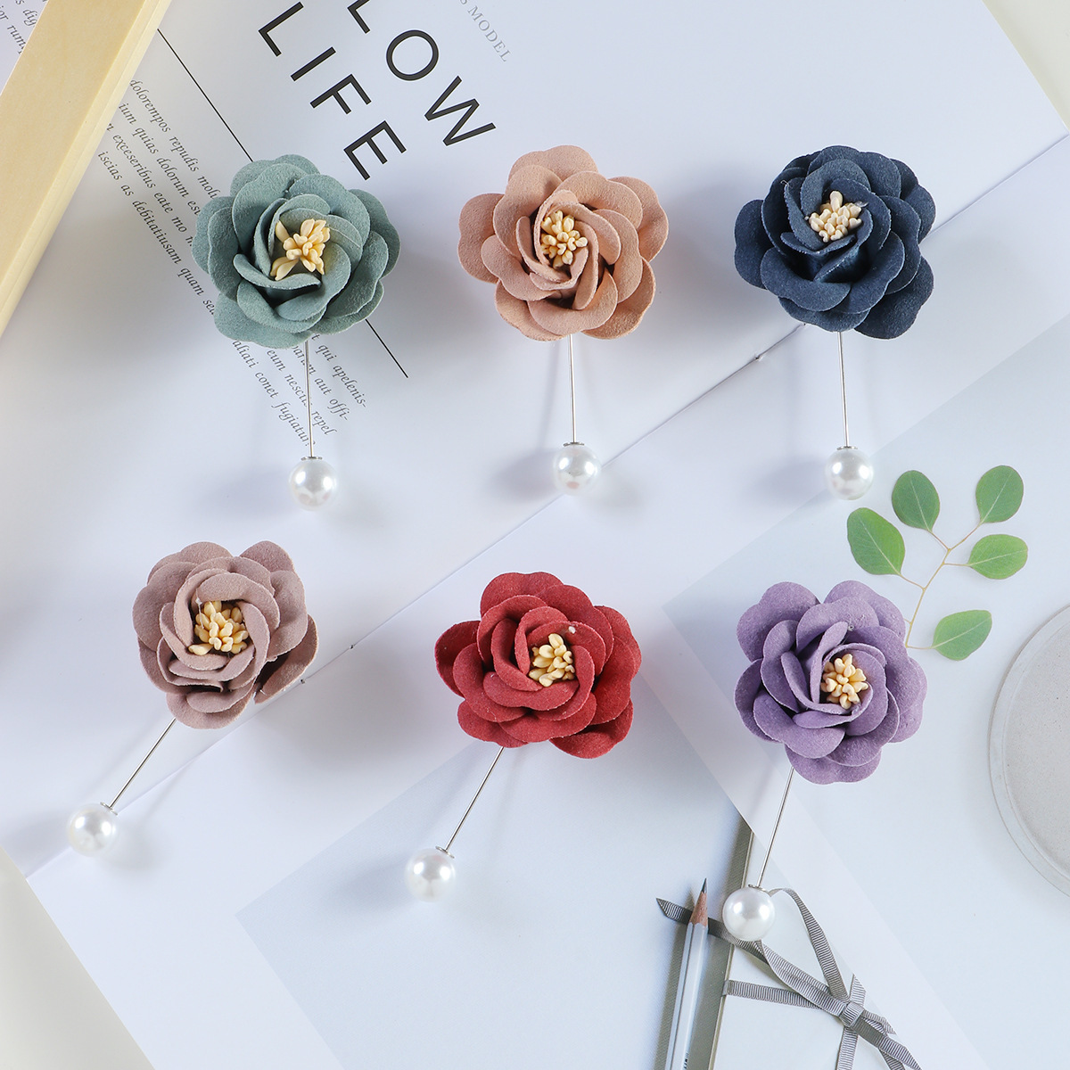 New Design Floral Needle Hijab Pins Pack Scarf Women Head Accessories For Muslim Women