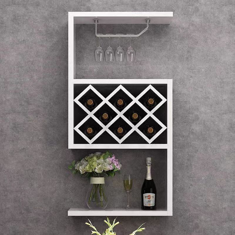 Restaurant wall mounted wine cabinet solid wood wine cabinet wooden wine rack