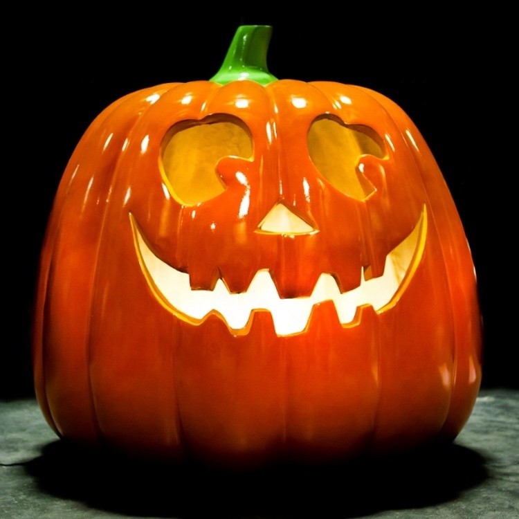 Fiberglass Halloween sculpture pumpkin glowing sculpture holiday crafts customization