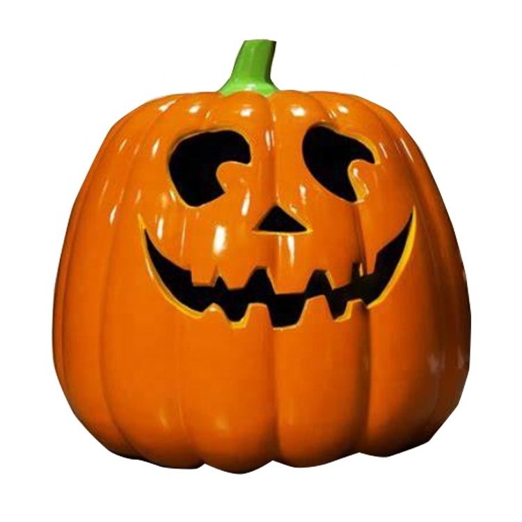 Fiberglass Halloween sculpture pumpkin glowing sculpture holiday crafts customization