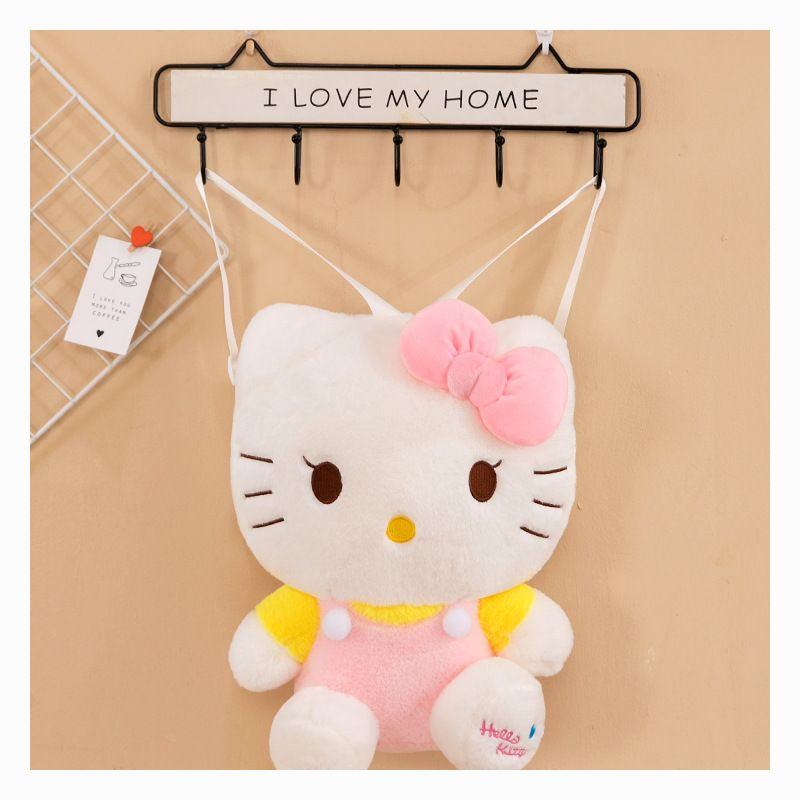 Wholesale Cheap Cute Cartoon Hello Kawaii Kitty Bag Animal Plush Backpack Children Kids Backpack