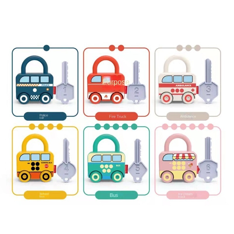 Skylety 6 Pieces Lock And Toys Learning Locks With s Learning Numbers Counting Educational Toys Preschool Games