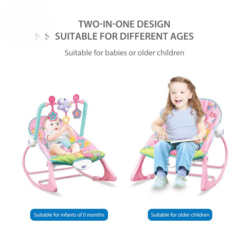 Multi Function Themes Baby Toddler Rocking Chair With Music Hanging Pendant Toys Vibrate Kids To Sleep Infant Rocker