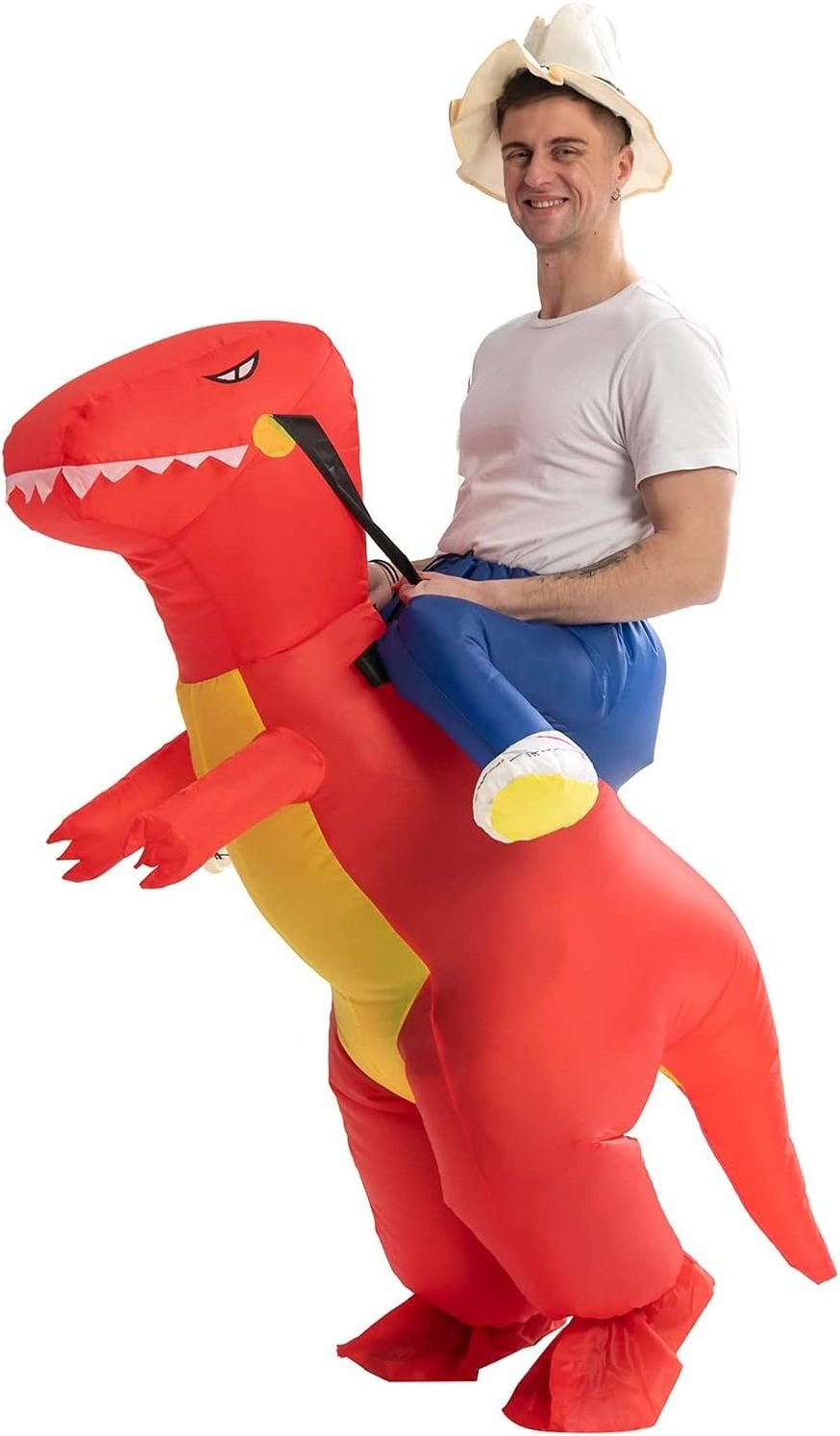 Funny Animal Adult Games Performance Costume Stage Cosplay Children's Mount Halloween Inflatable Dinosaur Costume