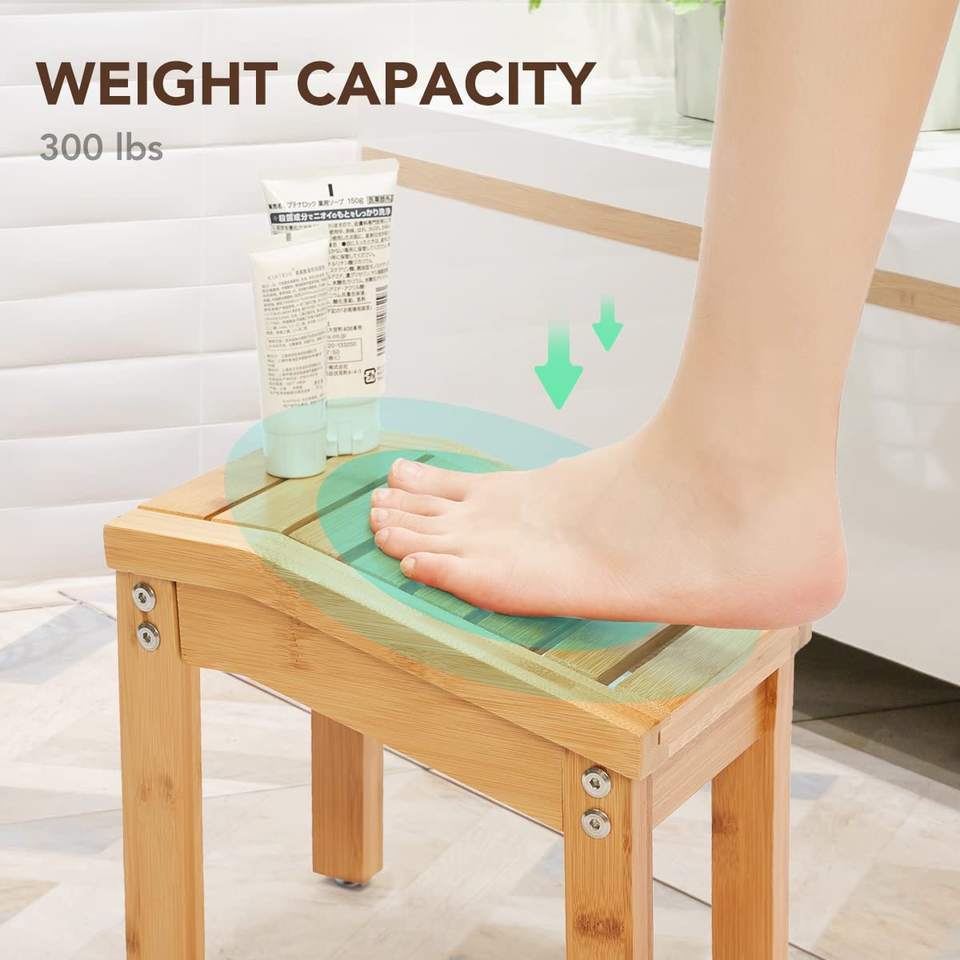 Wholesale Bamboo Shower Foot Rest Waterproof Bathtub shower foot rest for shaving legs