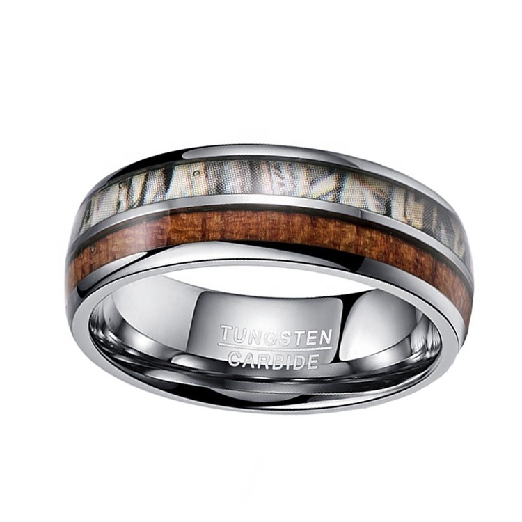 Personalized jewelry wholesale,His hers tungsten carbide ring with wood inlay,tungsten blank wedding ring