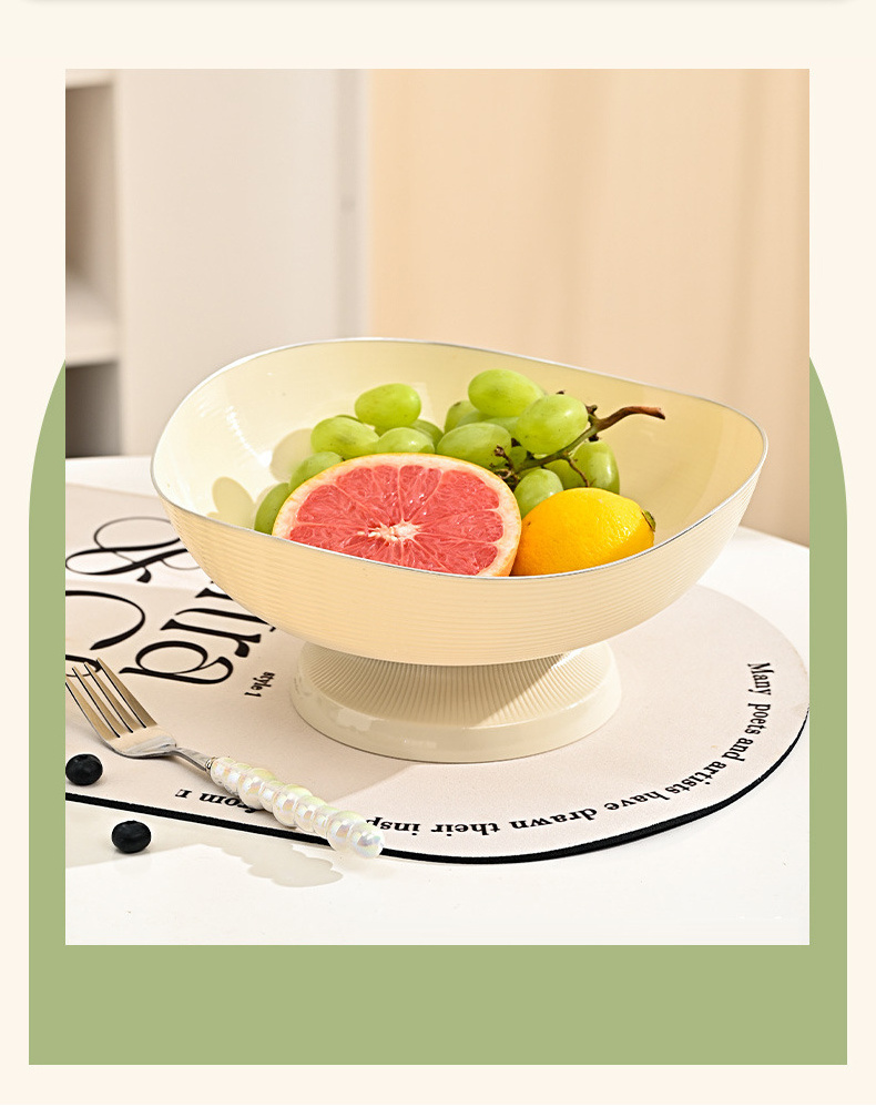 Household fruit tray with food drain two-in-one living room coffee table plastic sugar tray office snack tray wholesale