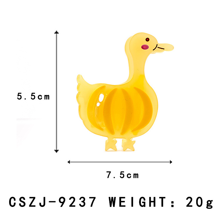 YIYI Unique design family animal acetate hair claw cute pumpkin duck splicing claw clip mini hair clip customization