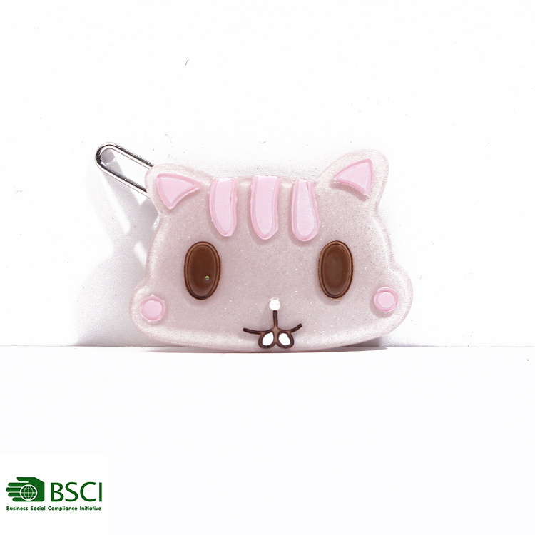 YiYi High-quality pink animal heads acetate glitter hair clip temperament girlish plain hair clip wholesale