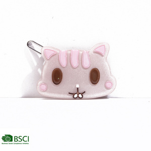 YiYi High-quality pink animal heads acetate glitter hair clip temperament girlish plain hair clip wholesale