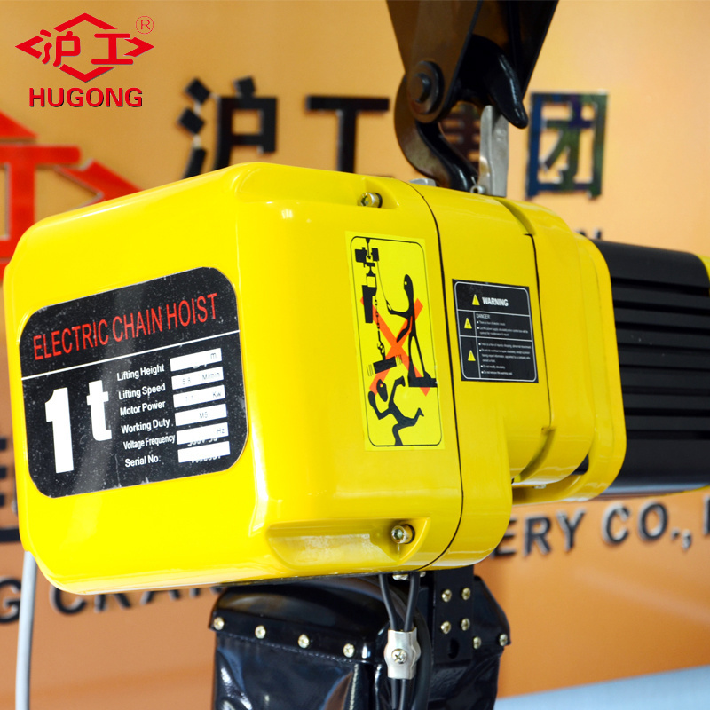 Low headroom clearance 5 ton 3 phase electric chain hoist crane with trolley