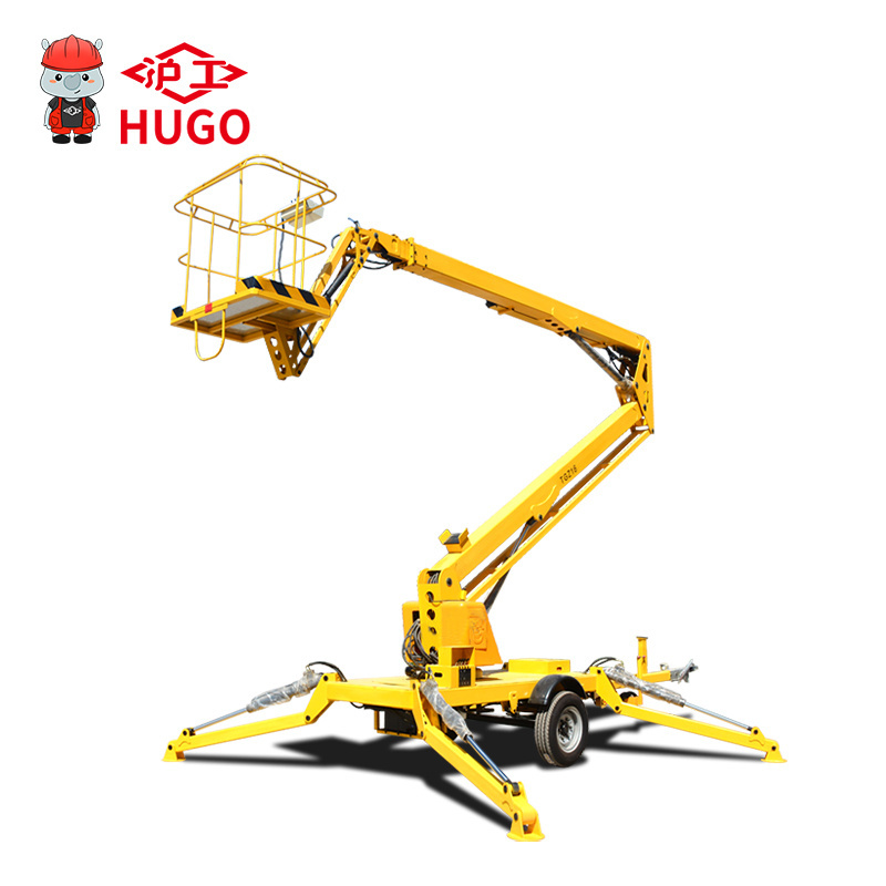 small electric man lift boom cherry picker towable boom lifts for sale