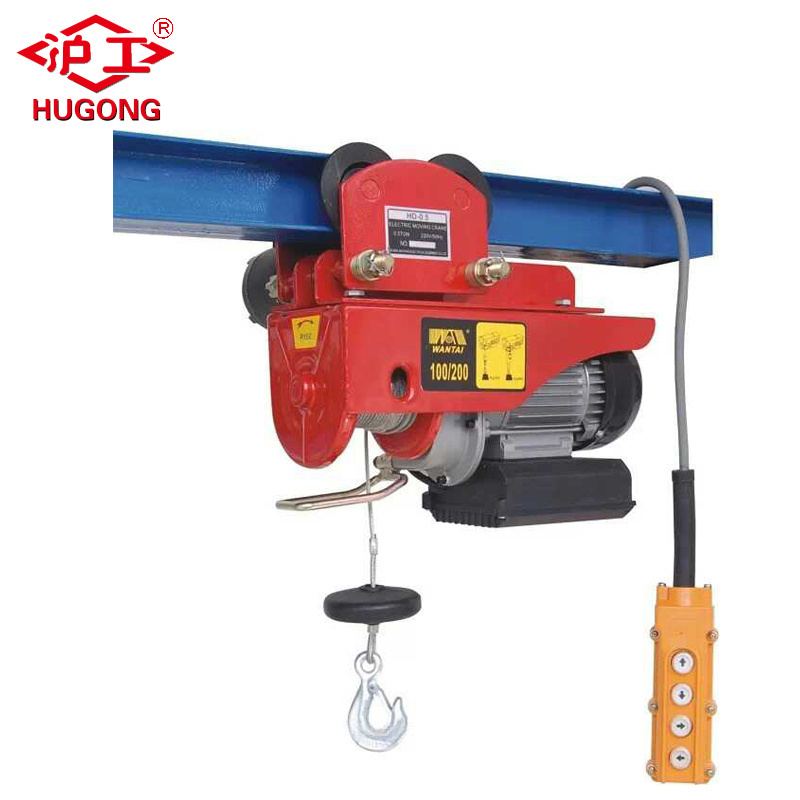 lightweight  Small Construction 220v pa400b electric wire rope hoist 250 kg