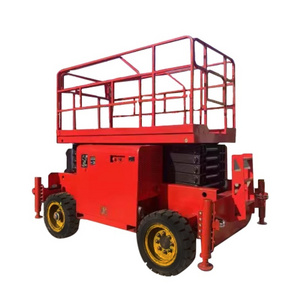 rough terrain off road aerial loading lift scissors platform  electric